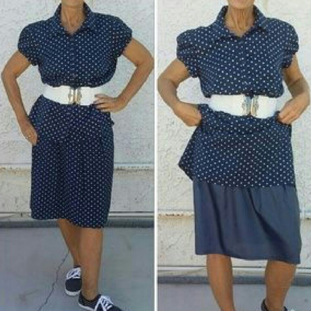 VAN HEUSEN, polka dots, Top & Skirt SET size XL 12 - Picture 2 of 8